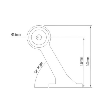 247 LIGHTING - 60° Led Stalk Lamp ~ Left ~ Rubber Arm ~ CA6096