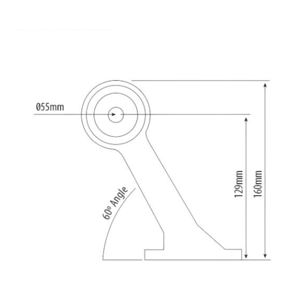247 LIGHTING - 60° LED Stalk Lamp ~ Right ~ Rubber Arm ~ CA6097