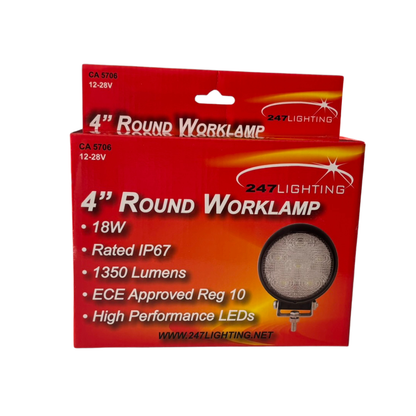 247 LIGHTING - 4" LED Round Work Lamp ~ CA5706