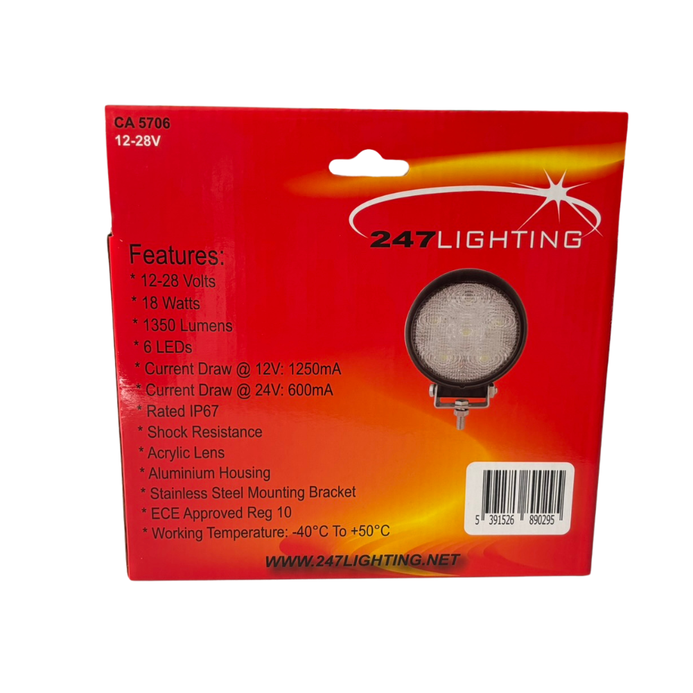 247 LIGHTING - 4" LED Round Work Lamp ~ CA5706