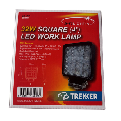 247 LIGHTING - 4" LED Square Trekker Work Lamp ~ CA5741