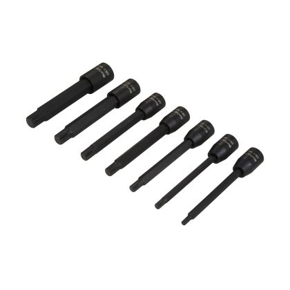 7 PCE 3/8" Extra Long Impact Spline Bit Sockets