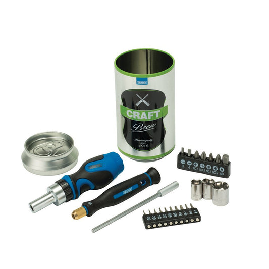 Stubby Ratchet Screwdriver and Bit Set
