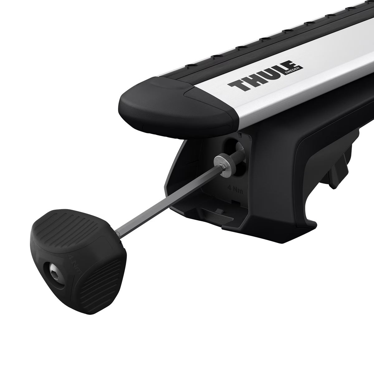 THULE - WingBar EVO (black) Aluminium Roof Bar Set to fit Skoda YETI (2009-17) w/ Open Roof Rails