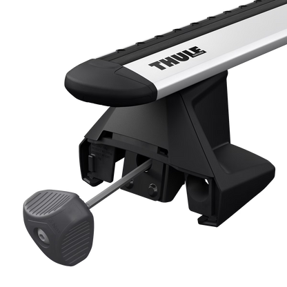 THULE - WingBar EVO (silver) Aluminium Roof Bar Set to fit VW Polo Mk.6 5-Door (2018-ON)