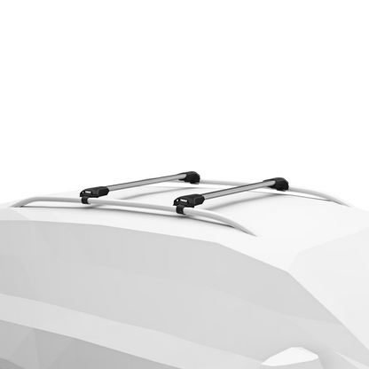 THULE - WingBar Edge (silver) Roof Bar Set to fit Skoda YETI (2009-17) w/ Open Roof Rails