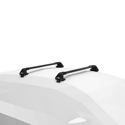 THULE - WingBar Edge (black) Aluminium Roof Bar Set for VW Polo 5 Door Mk.5 (2009-17)