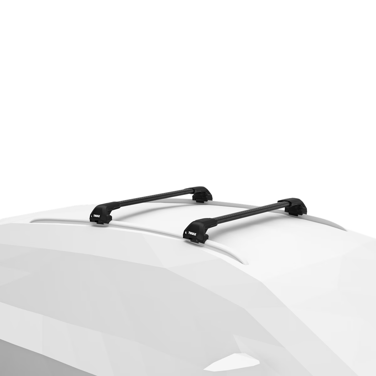 THULE - WingBar EVO Black Alu. Roof Bar Set to fit DS DS7 Crossback (2018-ON) Closed Rail