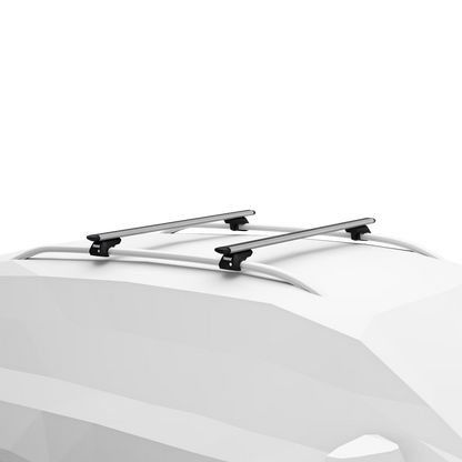 THULE - WingBar Evo (Silver) Roof Bars Set to fit VW Tiguan Mk.2 (2016-22) -Open Rail-