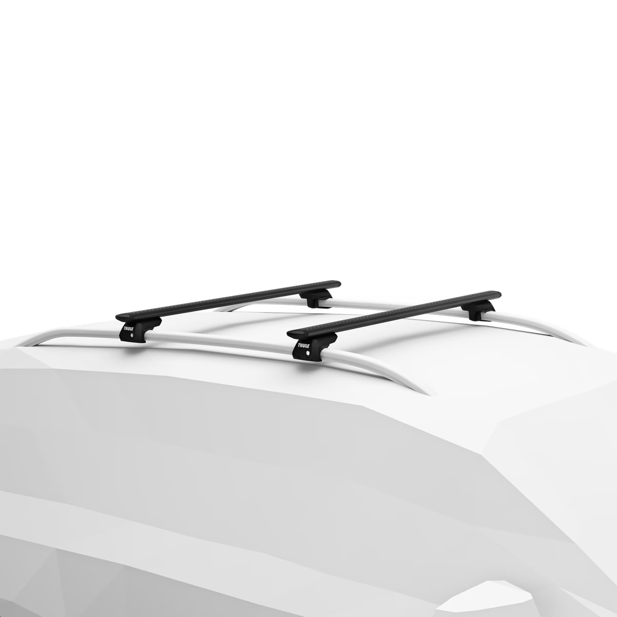 THULE - WingBar EVO (black) Aluminium Roof Bar Set to fit Skoda YETI (2009-17) w/ Open Roof Rails