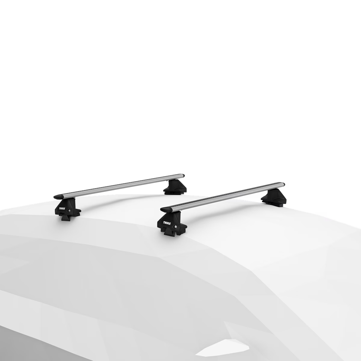 THULE - WingBar EVO (silver) Aluminium Roof Bar Set to fit VW Polo Mk.6 5-Door (2018-ON)