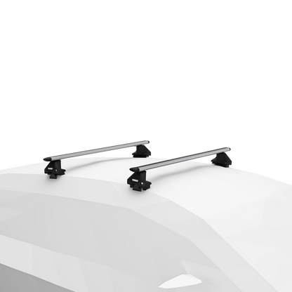 THULE - WingBar EVO (silver) Aluminium Roof Bar Set to fit VW Polo Mk.6 5-Door (2018-ON)