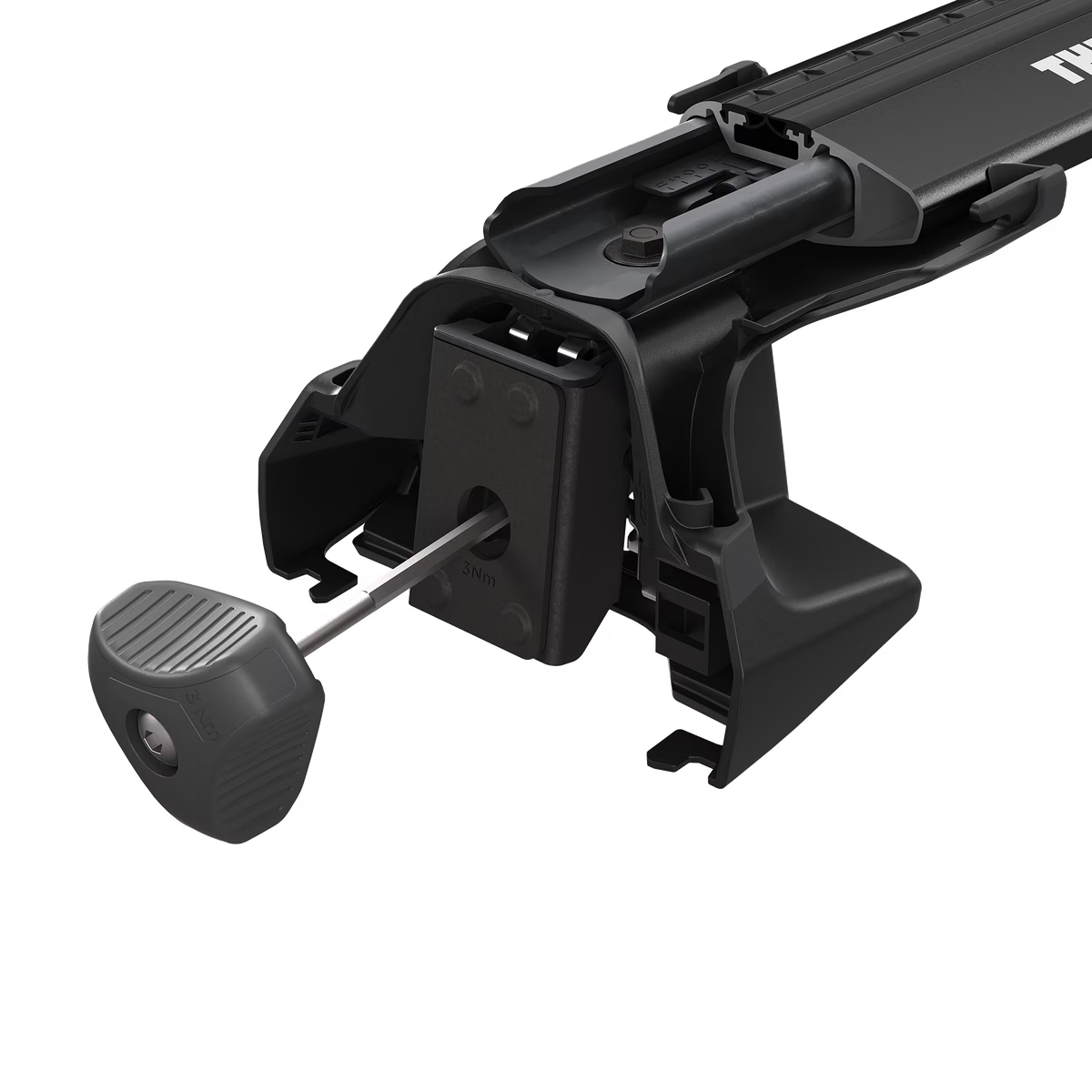 THULE - WingBar Edge (black) Aluminium Roof Bar Set to fit Seat LEON Hatchback Mk.4 (2020-ON)