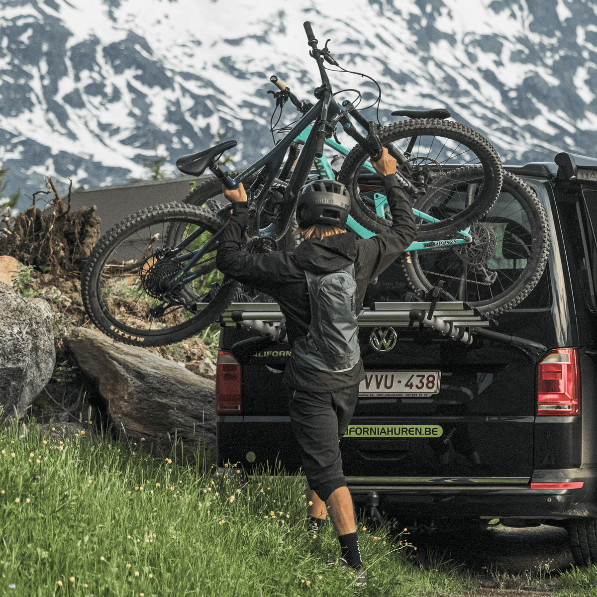 THULE - WanderWay (black) ~ 4 Bike Rack Rear Mounted Cycle Carrier for VW Transporter T6 Van