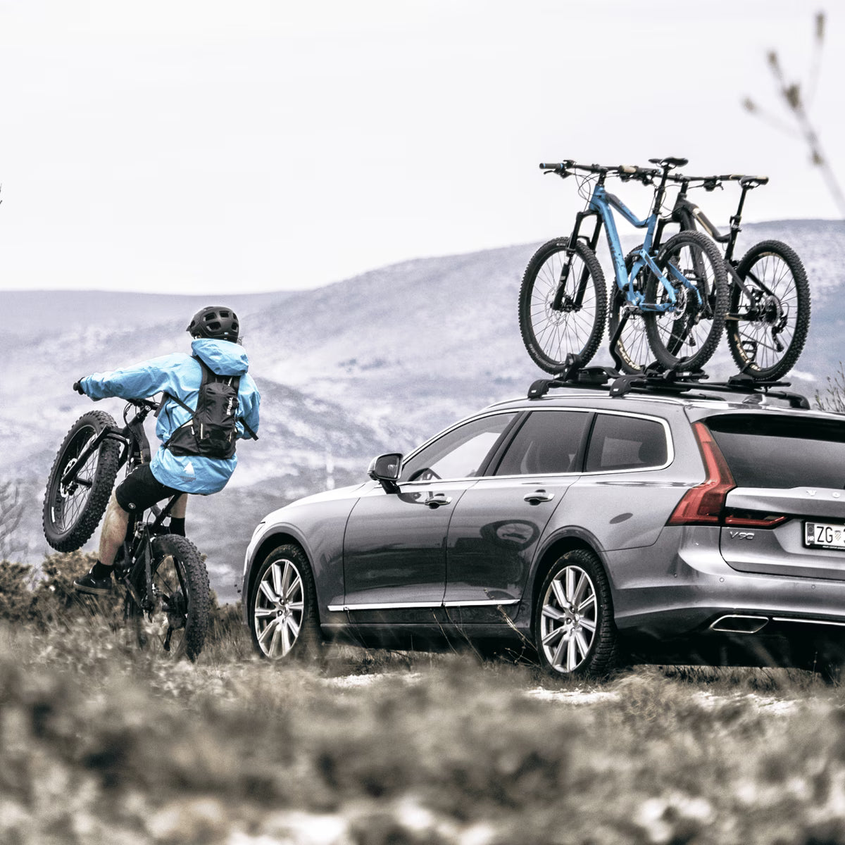 THULE - ProRide 598 Aluminium Roof Mounted Bike Rack / Cycle Carrier ~ Silver (598001)