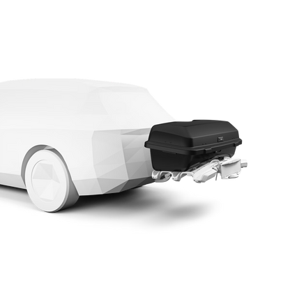 THULE BUNDLE - EasyFold XT 2-bike Cycle Carrier, Carrying Bag, and Santu Cargo Box incl. Adapter Kit