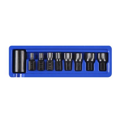 9 PCE 1/2" Impact Spline Bits