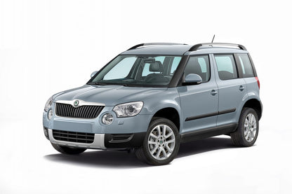 WingBar Edge (black) Roof Bar Set to fit Skoda YETI (2009-17) w/ Raised (Open) Roof Rails