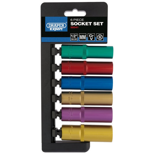 1/2" Sq. Dr. Metric Coloured Deep Socket Set