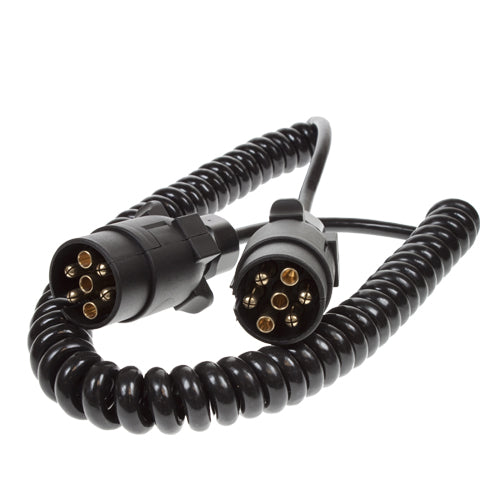 2×7 Pin Plugs & 7 Core Curly Connecting Lead