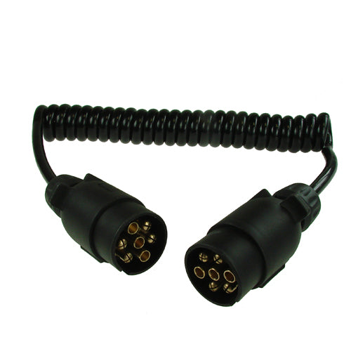 2×7 Pin Plugs & 7 Core Curly Connecting Lead