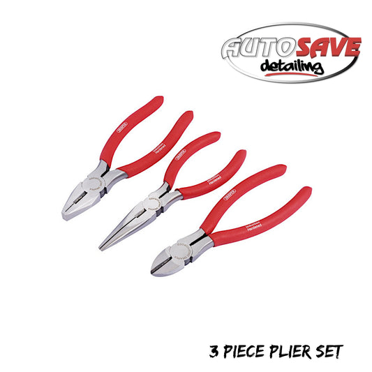 Pliers Set with PVC Dipped Handles, 160mm (3 Piece) (67924)