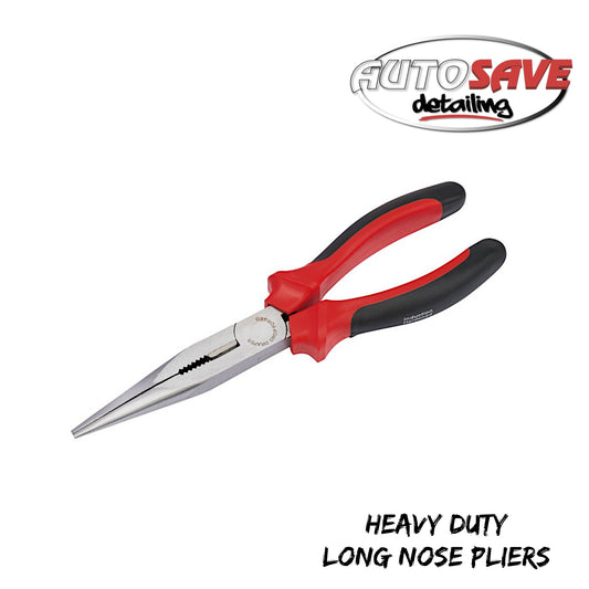 Heavy Duty Long Nose Pliers with Soft Grip Handles, 200mm (68300)