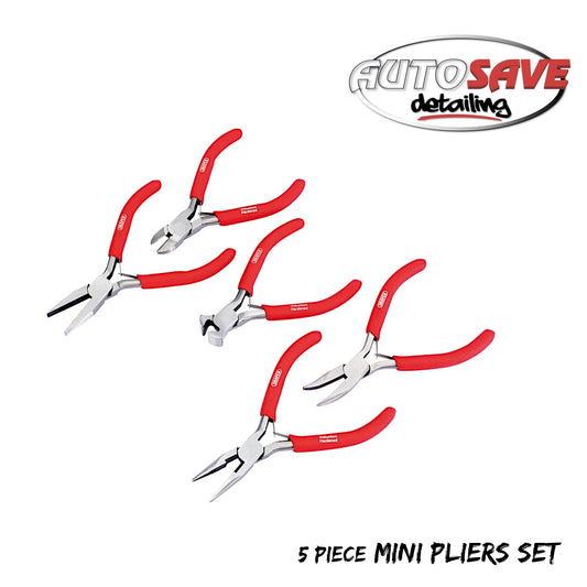 Draper 5 Piece Mini Pliers Set with PVC Dipped Handles (68311)