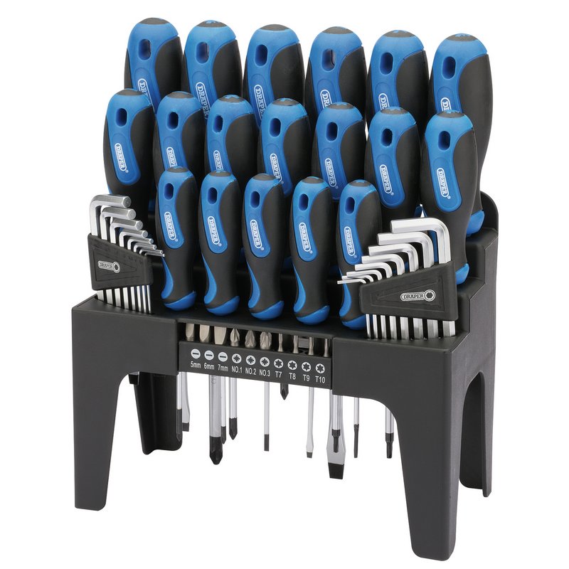 Soft Grip Screwdriver, Hex Key and Bit Set