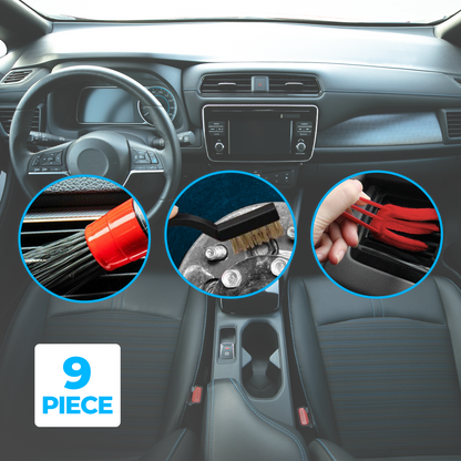 9 Piece Car Brush Set