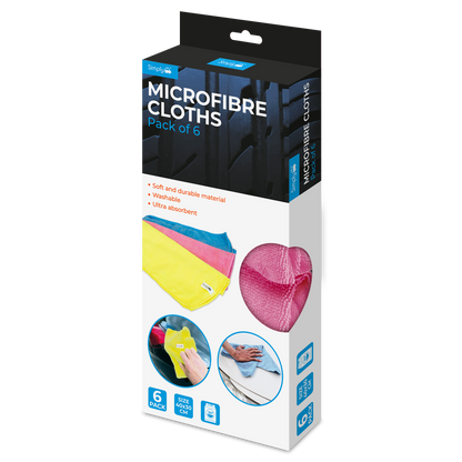 6Pack Microfibre Cloths