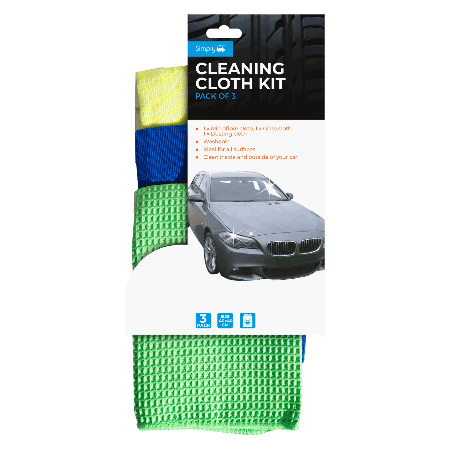 3 Pack Microfibre Cloths