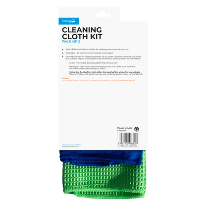 3 Pack Microfibre Cloths