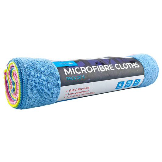 Roll Of 6 Microfibre Cloths
