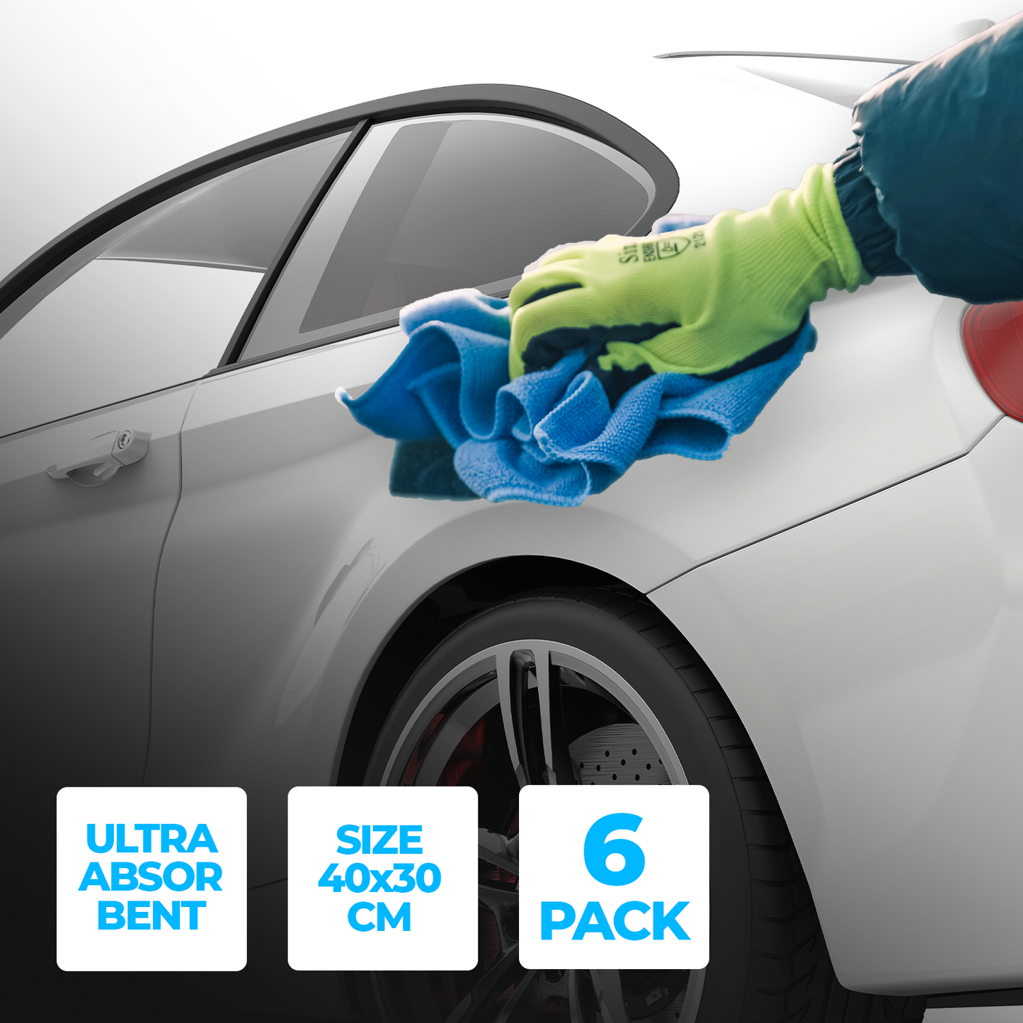 Roll Of 6 Microfibre Cloths