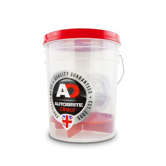 Clear Detailing Bucket With Dirt Guard (Red)