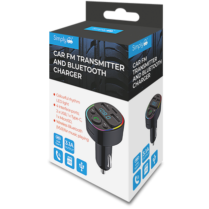 FM Transmitter Bluetooth Charger