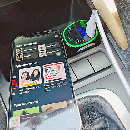 FM Transmitter Bluetooth Charger