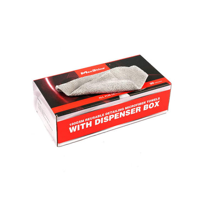 180GSM Reusable Detailing Microfibre Towels with Dispenser Box