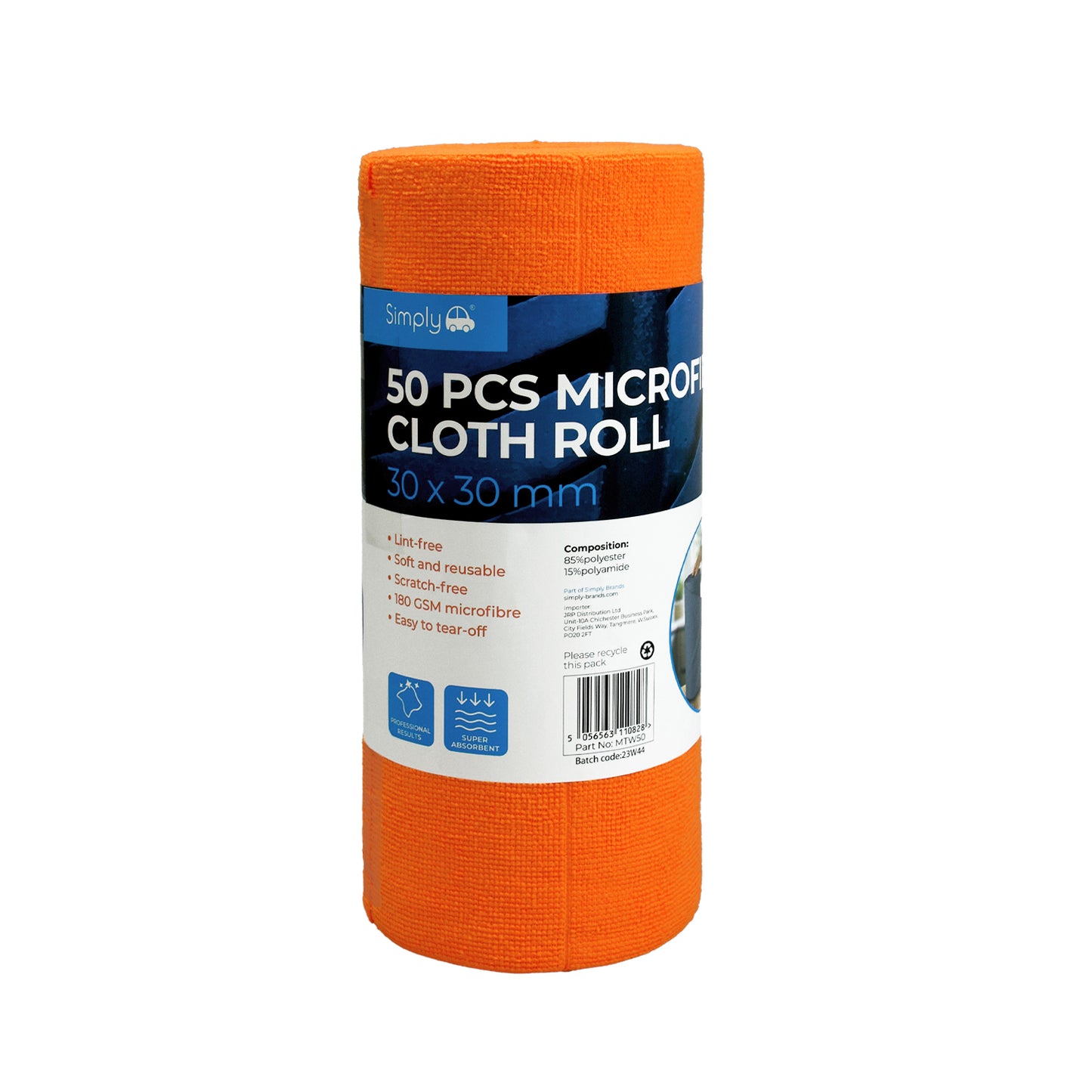 Roll Of 50 Microfibre Cloths