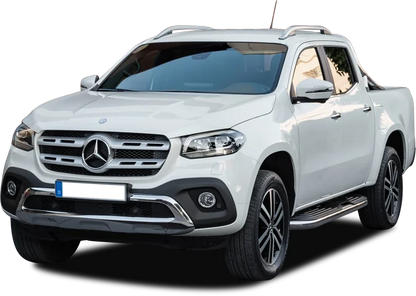 WingBar Edge (black) Roof Bars Mercedes X Class 2018-20 Raised (Open) Rails