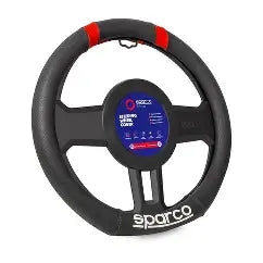 SPARCO - Steering Wheel Cover ~ Flat Bottom in Blue or Red Detailing