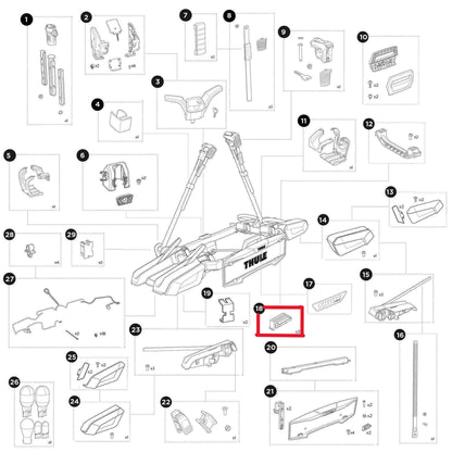 Number Plate Clip for VeloLite and OutPace Cycle Carriers