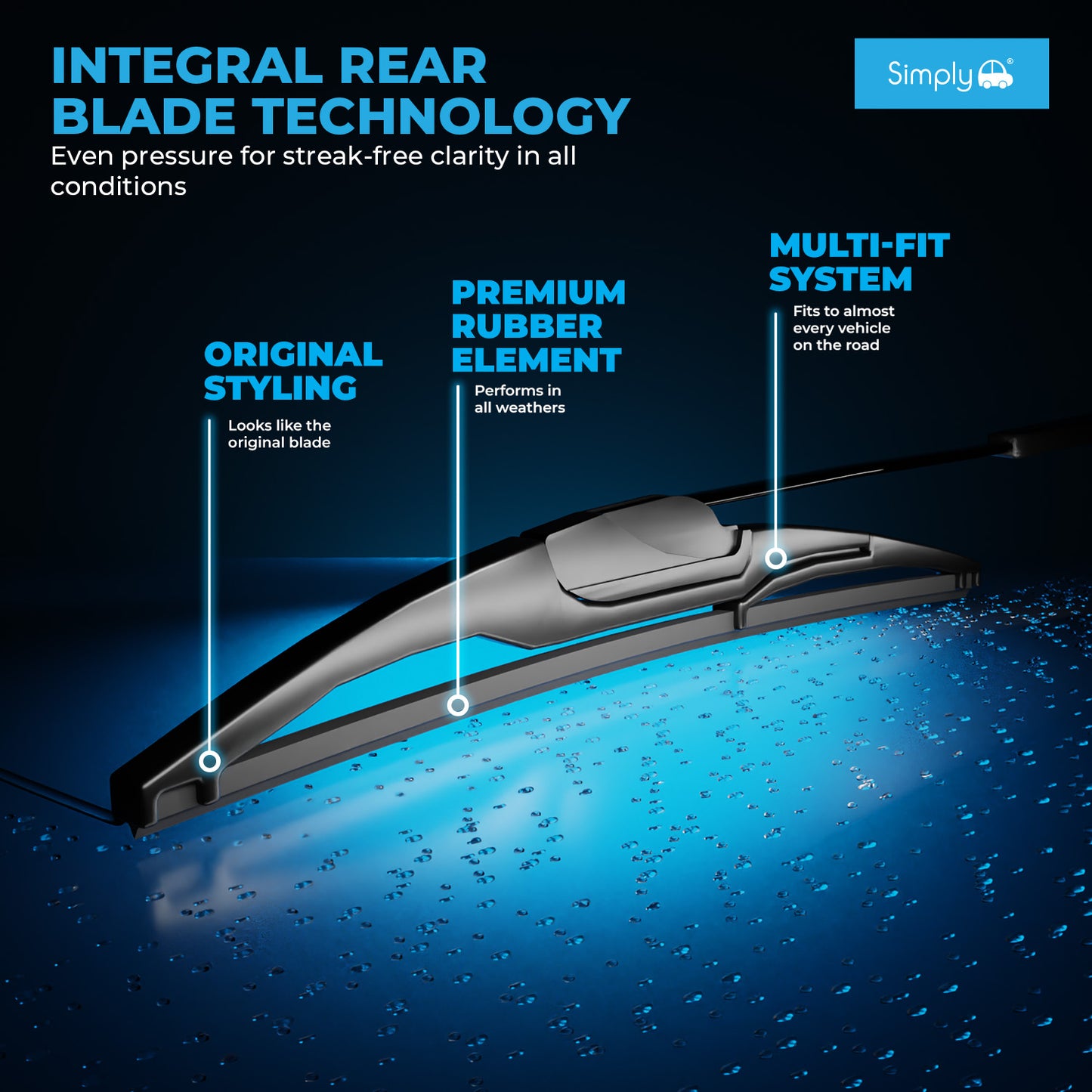 Multi-Fit Rear Plastic Blade