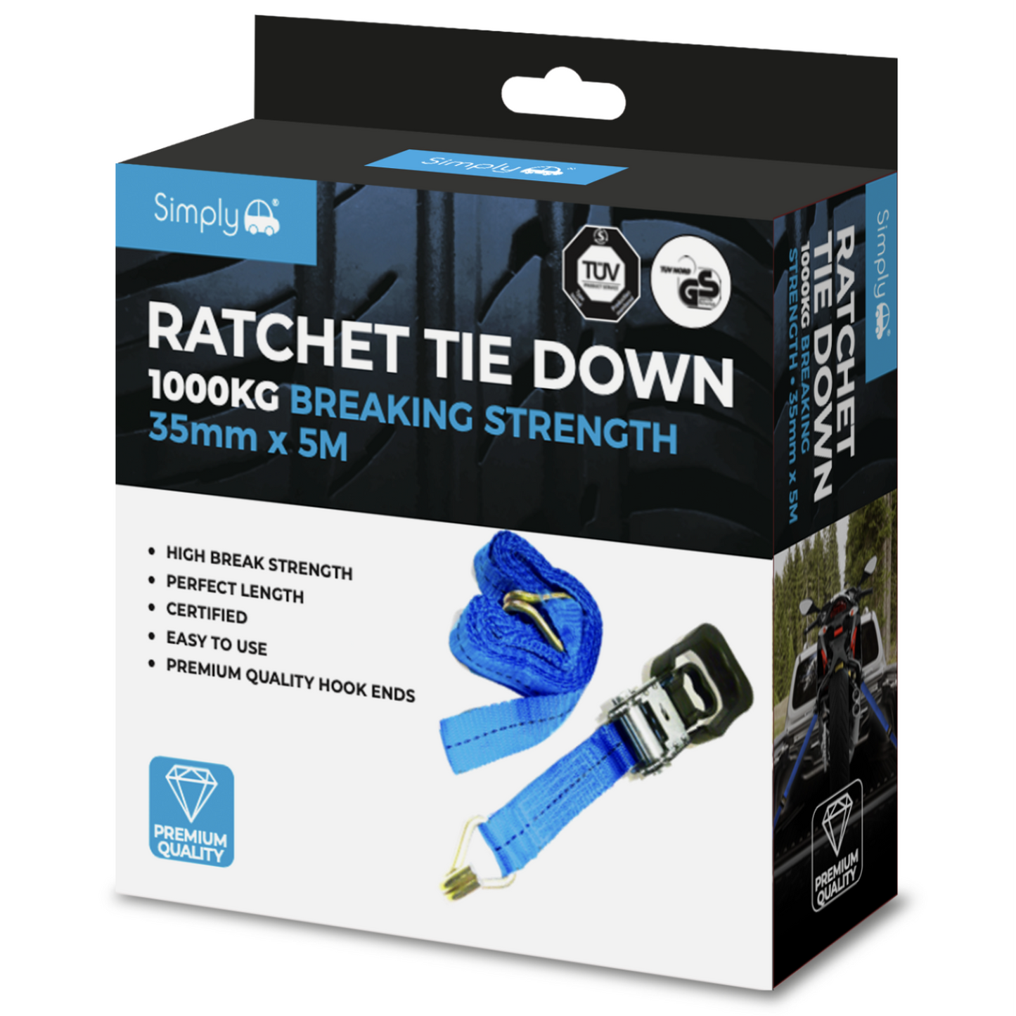 Ratchet Tie Down 1000kg