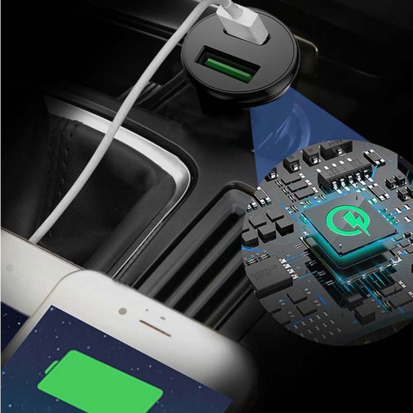 QC 3.0 USB & Type-C PD Car Charger