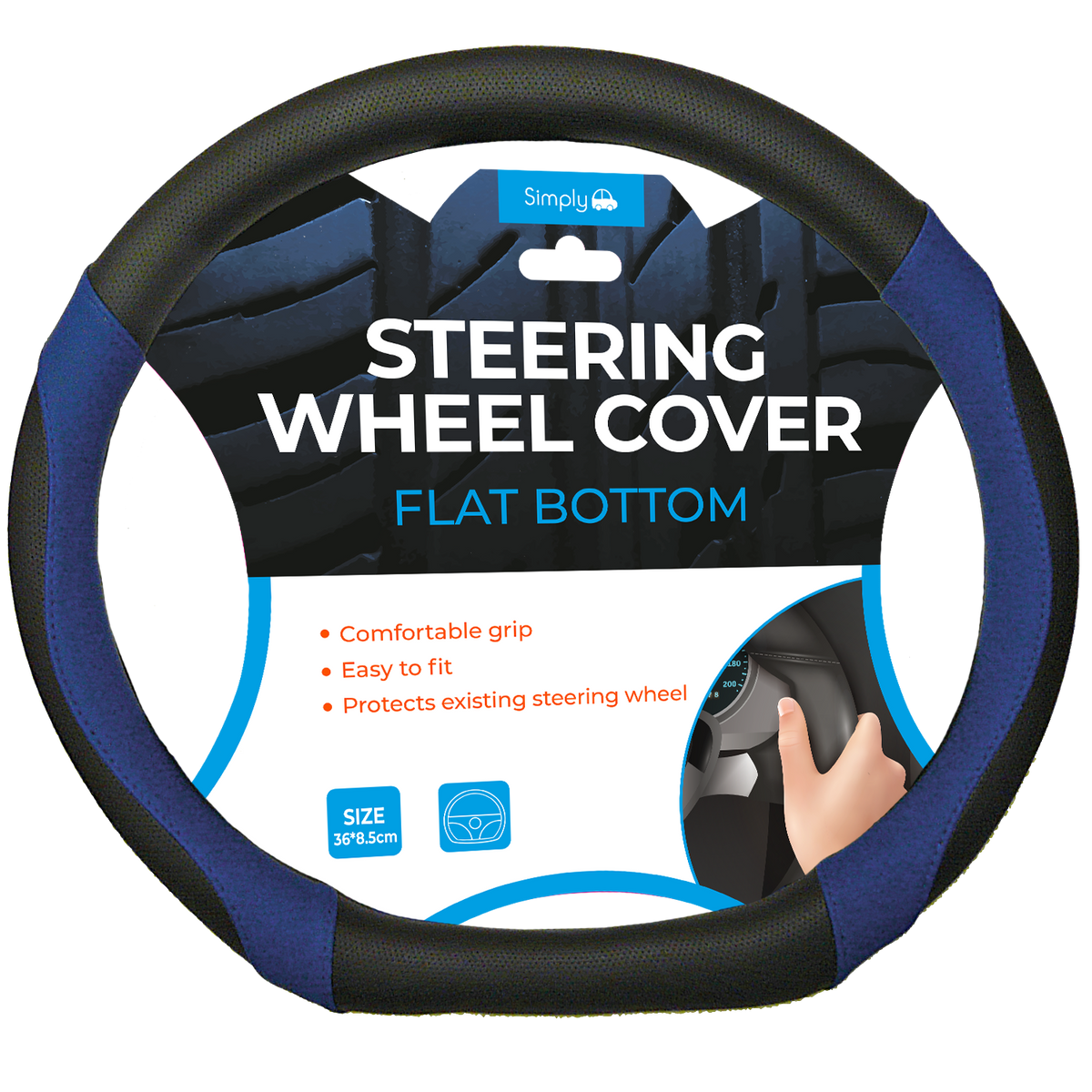 Flat Bottom Steering Wheel Cover