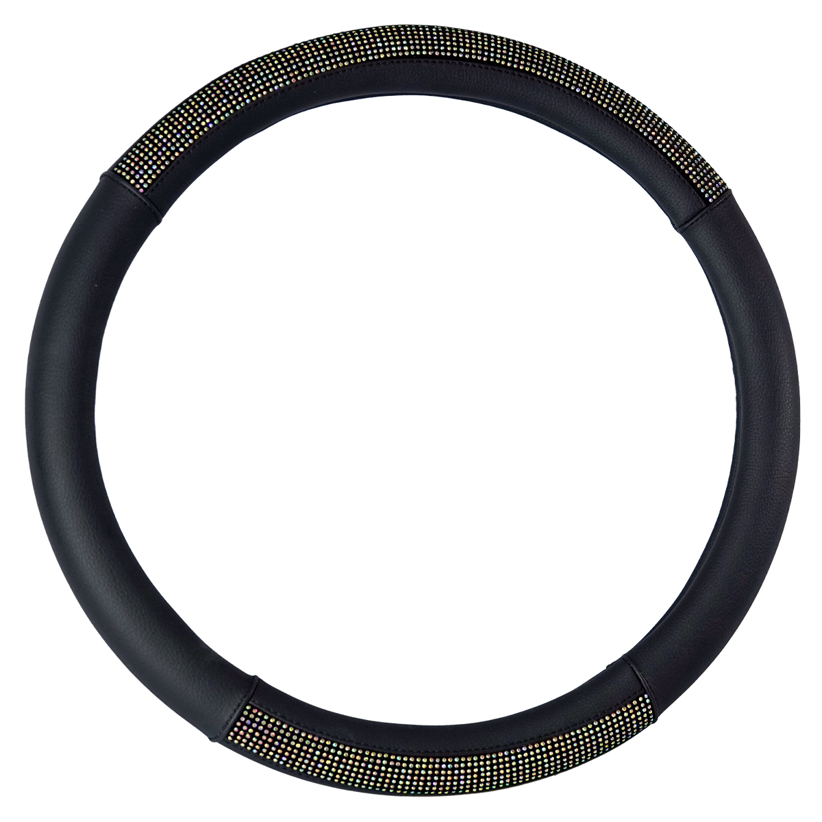 Black /Colourful Glitter Steering Wheel Cover