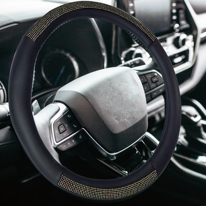 Black /Colourful Glitter Steering Wheel Cover