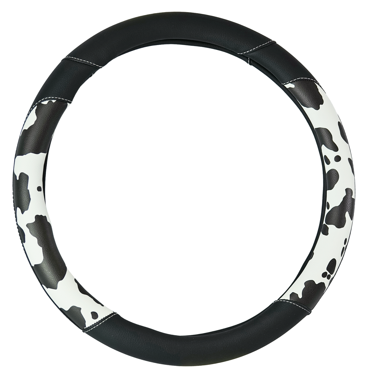 Black Cow Print Steering Wheel Cover